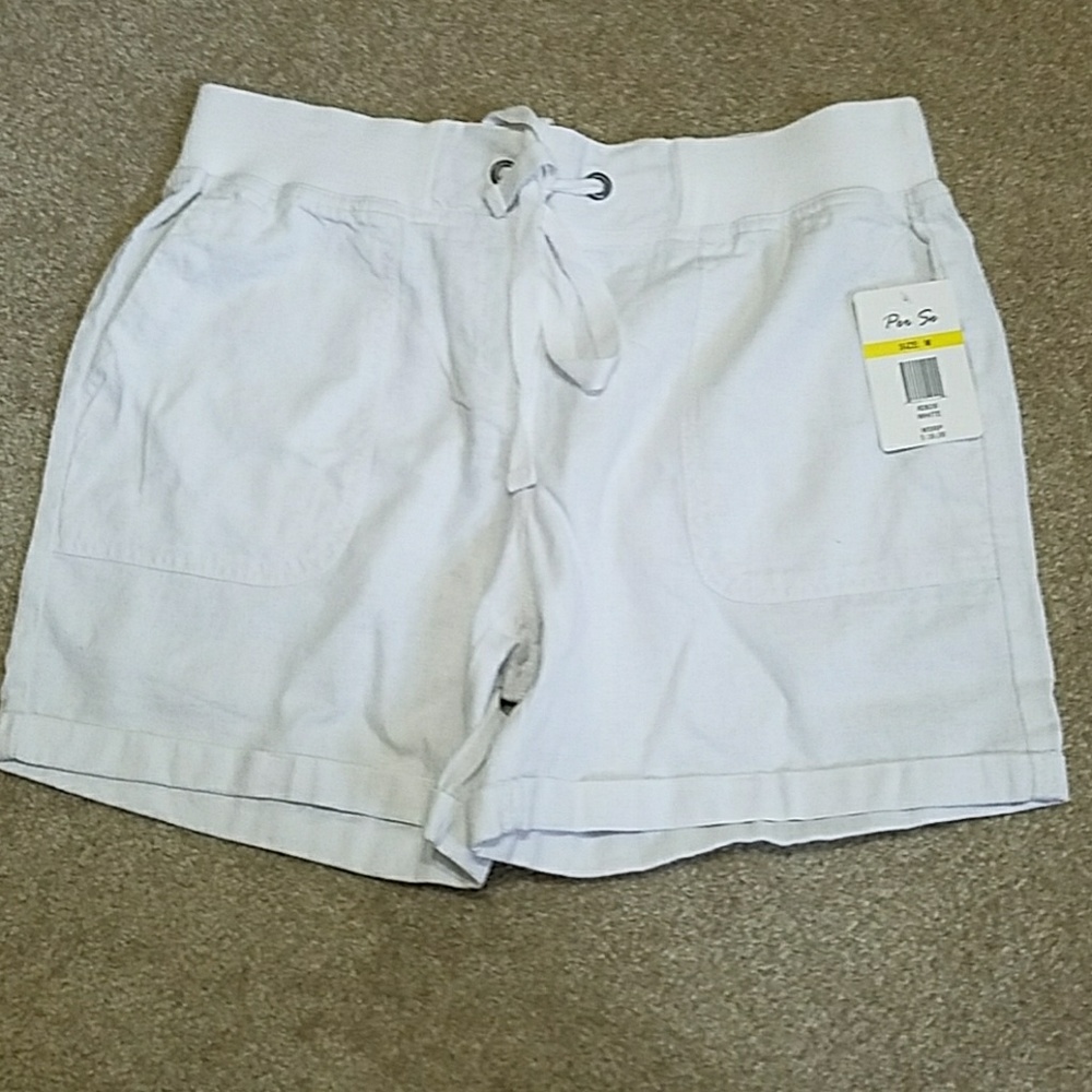 Cute white drawstring shorts